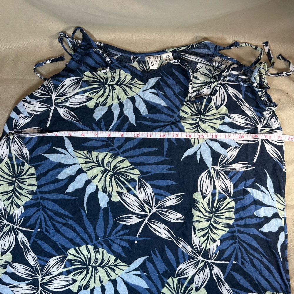 Roxy Colorful Leaf Pattern Cover Up - image 4